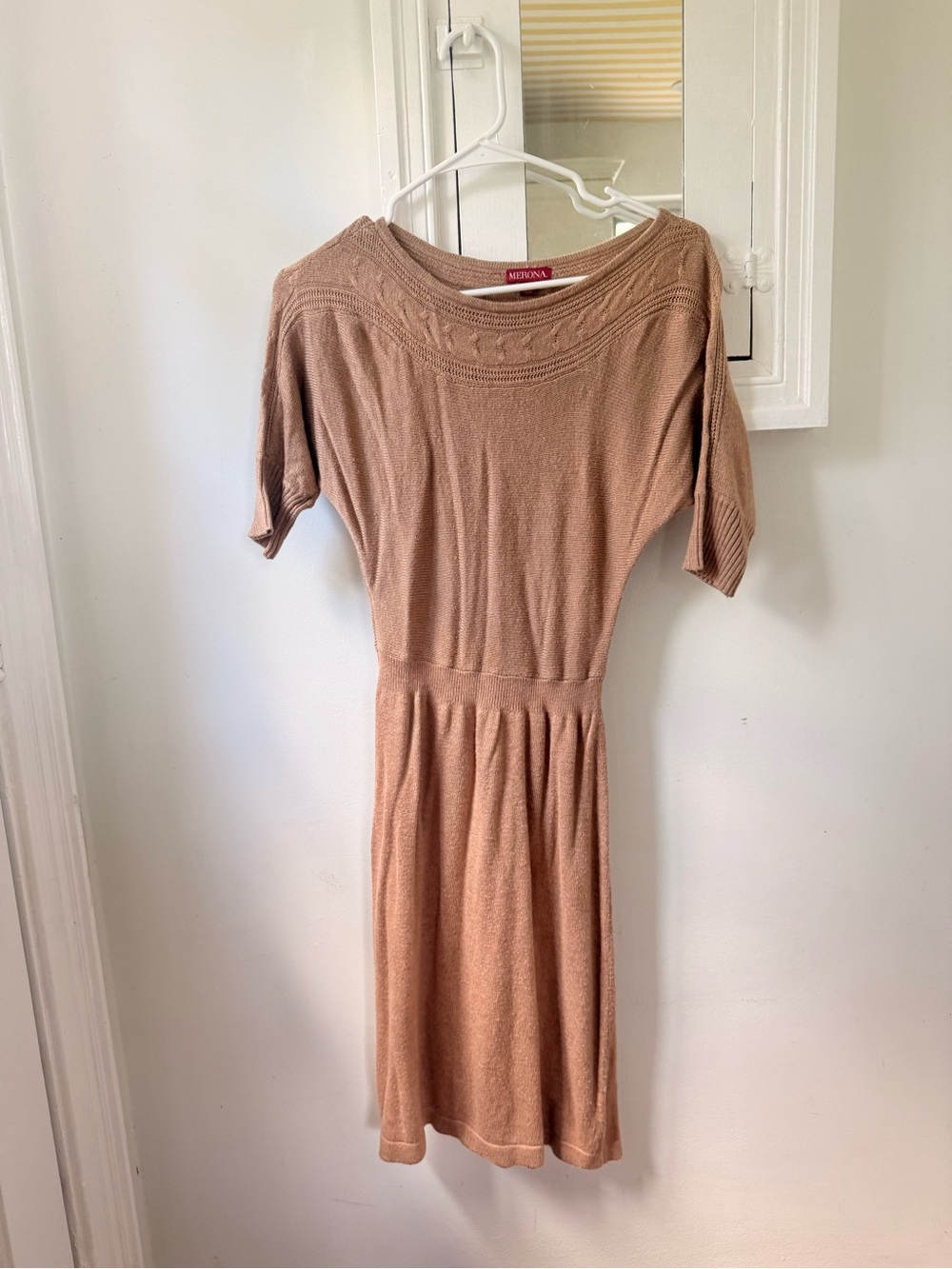Merona Tan Knit Midi Dress